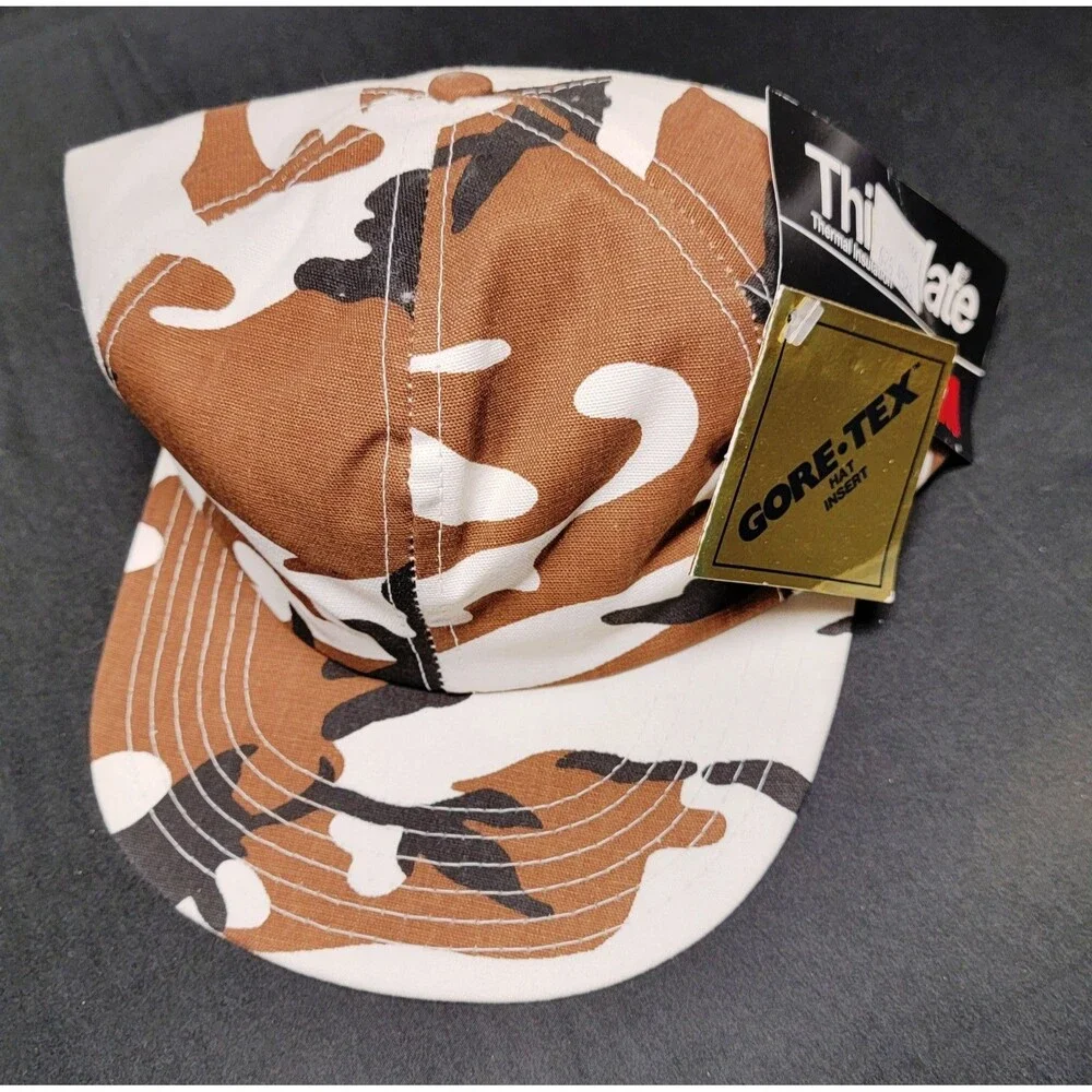 NWT Large Military Baseball Hat Chocolate Camo GORE-TEX Ear Flaps Thinsulate